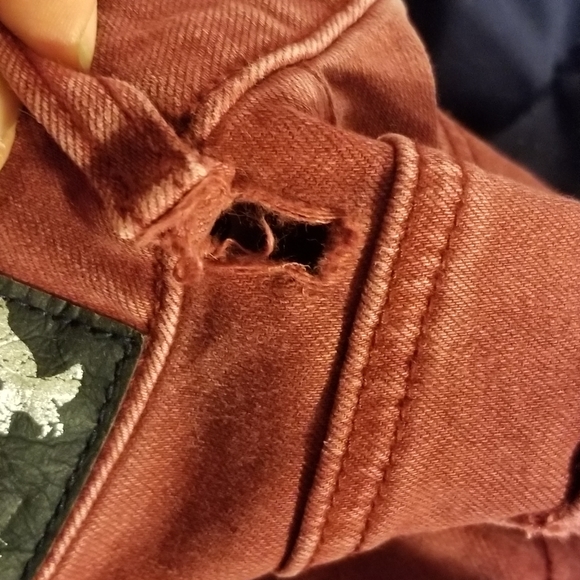 American Eagle jeans maroons 6 crop raw edge - Picture 13 of 13